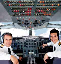 Two Commercial Pilots Posing for Photo